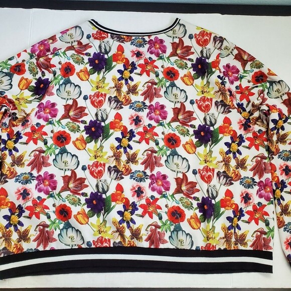 Floral Long Sleeve Top Plus Size Women's 3X Malibu Colorful Forever 21 - Picture 10 of 11